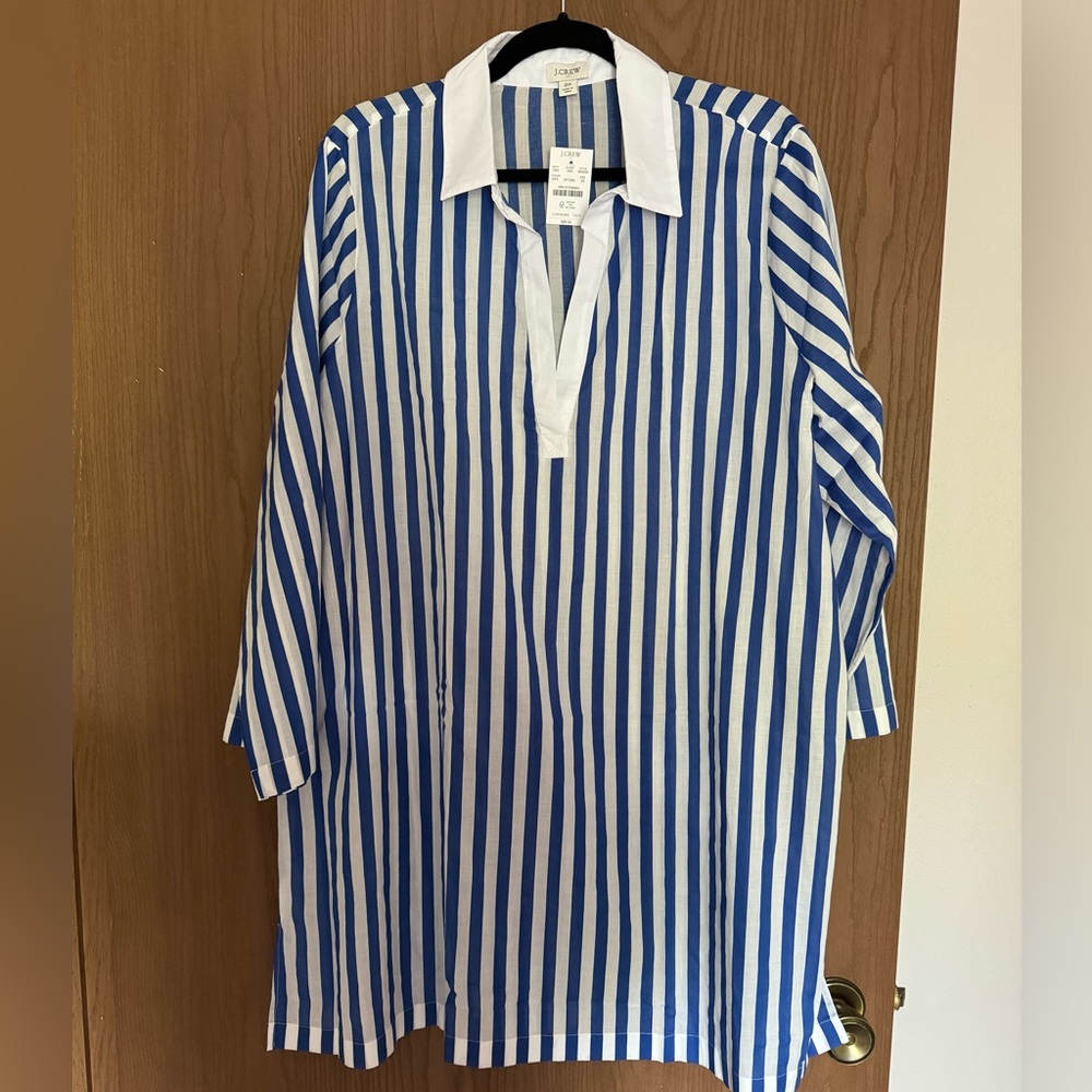 J Crew Factory NWT Linen Swim Polo Pullover